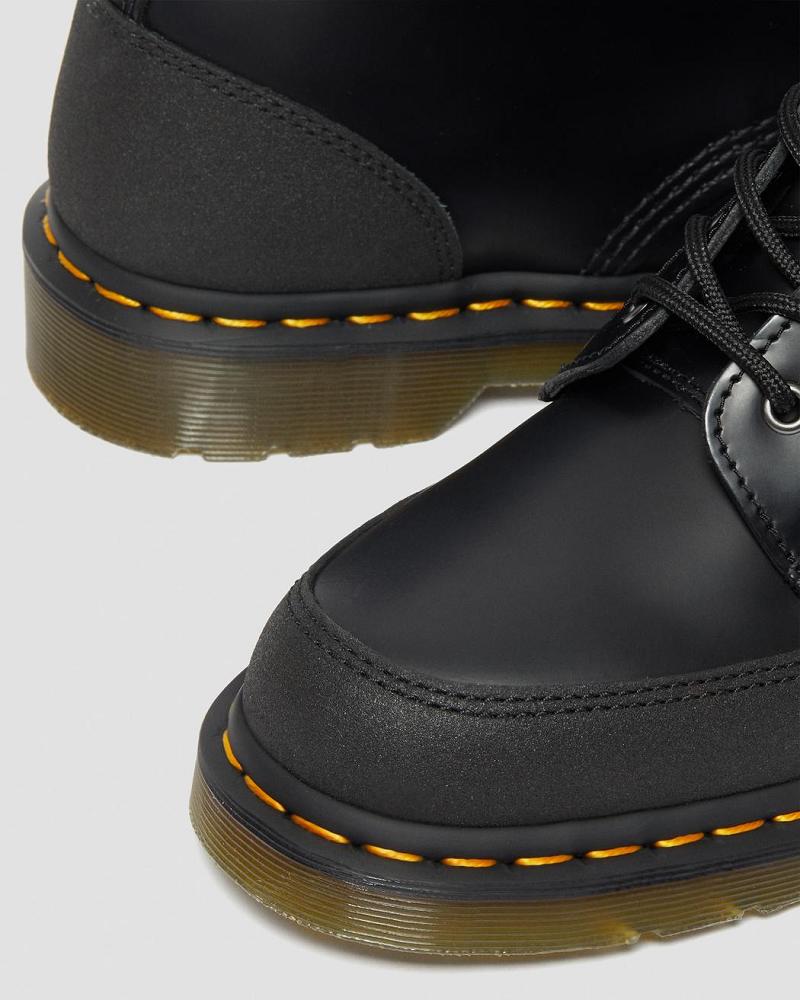 Dr Martens 1460 Guard Panel Lær Snørestøvletter Dame Svarte | Norge 609WNB